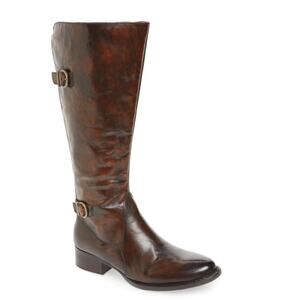 Born Womens 6.5 Gibb Knee High Leather Riding Boot in Brown NEW